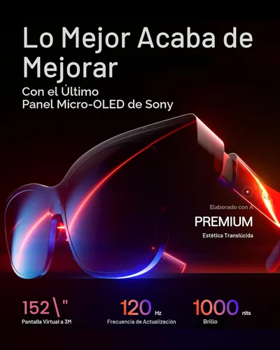 Miniatura 2 de VITURE Lentes Luma Pro XR — Pantalla ultra afilada de 152 pulgadas, 1200p 120 Hz, FOV de 52°, película electrocrómica, ajustes de miopía, audio