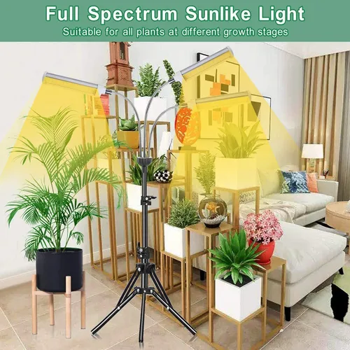 Miniatura 4 de Luz de cultivo de plantas, luz de cultivo para plantas de interior con altura ajustable de 20 a 60 pulgadas, temporizador de espectro completo, 3