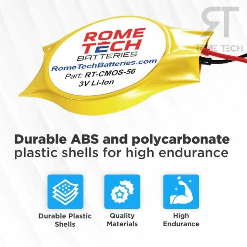 Miniatura 5 de Rome Tech CR2016 CMOS BIOS Batería para HP Compaq NC8240 / Compaq NX5000 / Compaq NX8200 - Batería de respaldo para laptop 3V RTC CR2016 con 2 cables