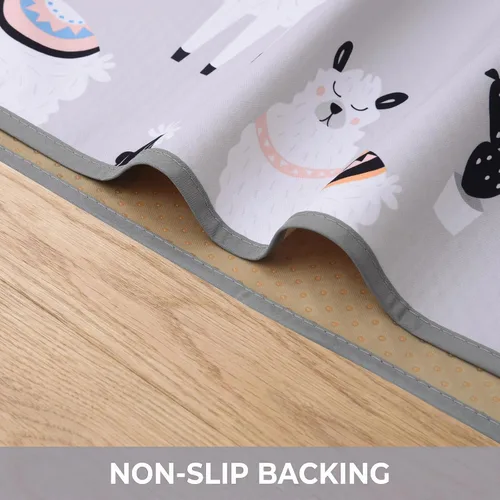 Miniatura 4 de Tapete de salpicaduras para bebé debajo de la silla alta, tapete de salpicaduras de 51 x 51 pulgadas, tapete impermeable y lavable, protector