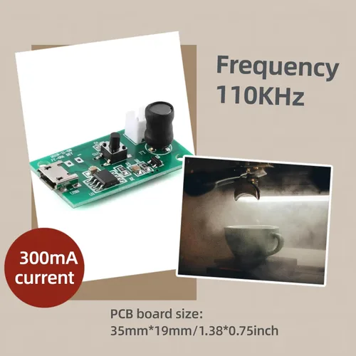 Miniatura 4 de 3 piezas Módulo Humidificador USB Módulo de Pulverización USB Placa de Circuito Módulo de Atomización Placa de Atomización de 5V Placa de Circuito