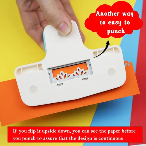 Miniatura 3 de ECOHU Border Punch - Perforador de estampado de flores para álbumes de recortes, tarjetas de boda, decoración y artes de bricolaje