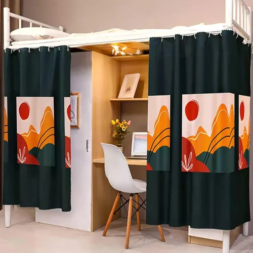 Miniatura 7 de MioCloth Cortina a prueba de luz para dormitorio, litera, decorativa, cubierta de privacidad, toldo para decoración de fondo de fotos, cortina opaca