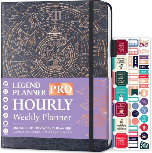 Miniatura 15 de Legend Planner PRO Horario Diario y Semanal - Organizador Diario y Semanal con Espacio para Horas. Agenda de Citas y Diario para Trabajo y Personal
