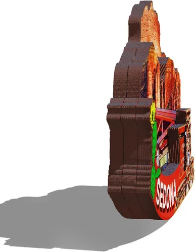 Miniatura 2 de Imán de madera Sedona de Estados Unidos 3D para nevera, recuerdos coleccionables, decoración hecha a mano, artesanías 2