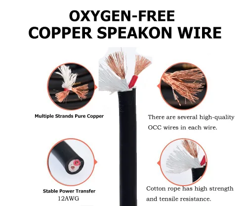 Miniatura 7 de Speak on Paquete de 2 cables de altavoz profesional Speakon a Speakon macho calibre de bloqueo de cable de cable de audio profesional de 12 AWG