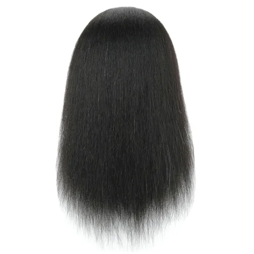 Miniatura 3 de Cabeza de maniquí con cabello humano 100% real para práctica afroamericana, maniquí estilo muñeca, cabeza trenzada, cosmetología, entrenamiento