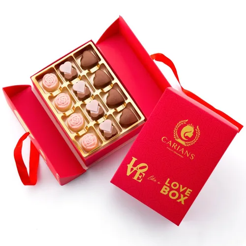 Miniatura 7 de CARIANS - Caja de regalo de chocolate praliné artesanal para el Día del Padre, 36 chocolates gourmet surtidos, rellenos de miel premium, tahini