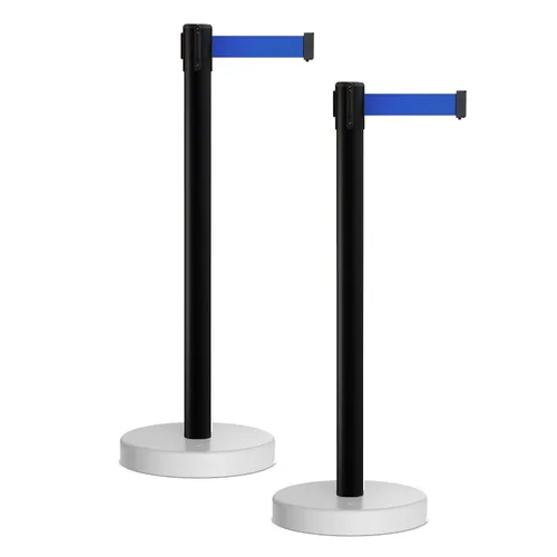 Miniatura 28 de Crowd Control Warehouse - CCW Juego de 2 puntales retráctiles de barrera de cinturón, base rellenable de agua MSH630-11 cinturón de pie, cinturón