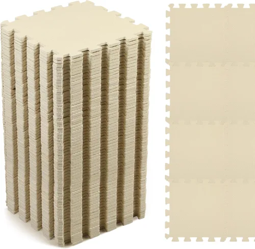 Miniatura 12 de Nuanchu 60 PCS Tapete de Rompecabezas de Espuma para Niños a Granel - Tapete de Juego de Espuma de Color Sólido con Bordes Entrelazados Alfombra