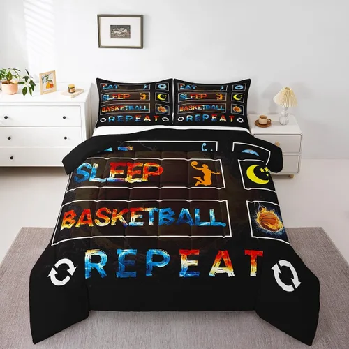 Miniatura 30 de Erosebridal Edredón de plumón de hockey sobre hielo, juego de edredón de jugador de hockey para adolescentes, niños y hombres, juego de ropa de cama