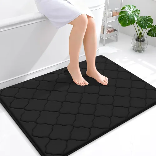 Miniatura 189 de OLANLY Alfombra de Baño de Espuma Viscoelástica de 24 x 16 pulgadas, Ultra Suave y Absorbente, Alfombras de Baño Antideslizantes, Cómodas, Lavables