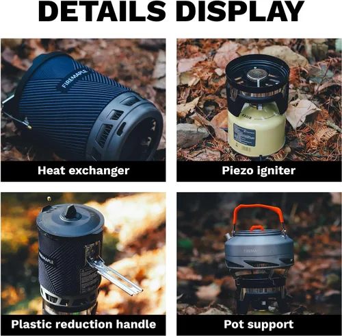 Miniatura 7 de Estufa portátil Fire-Maple Star X2 Pro para mochileros y campamentos - Herramienta de cocina de campamento rápida, compacta y eficiente para Negro