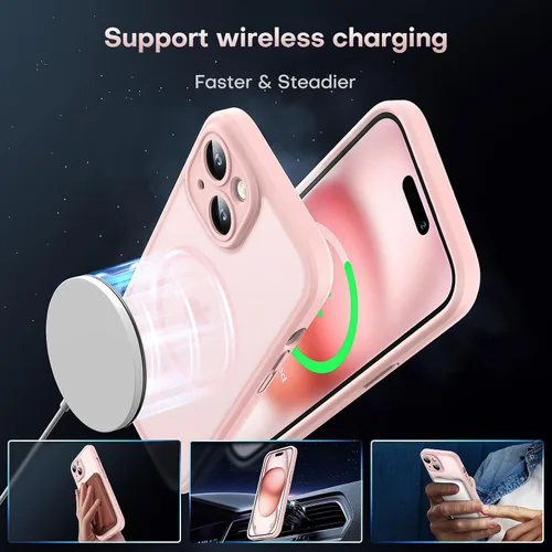 Miniatura 892 de TOCOL Funda para iPhone 11, compatible con Magsafe, protección completa de cámara, imanes integrados, protección contra caídas, funda translúcida