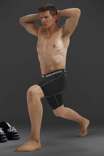 Miniatura 6 de Isnowood - Pantalones cortos de compresión para hombre, ropa interior atlética de elastano, para ejercicio, correr