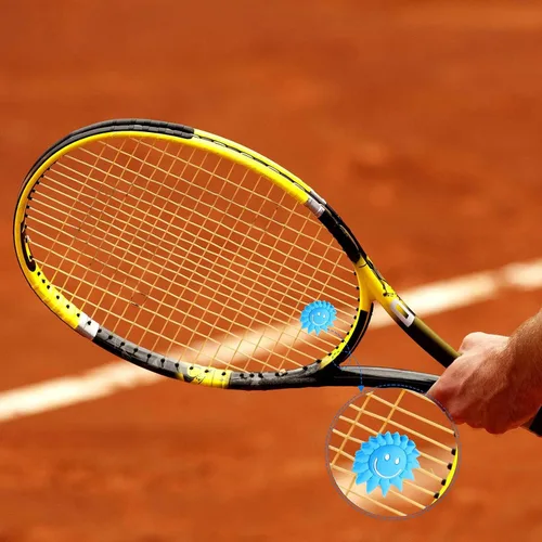 Miniatura 7 de Chalyna 25 piezas de raqueta de tenis amortiguadores de vibraciones de dibujos animados de silicona para raqueta de tenis, raquetball