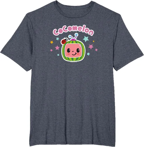 Miniatura 7 de CoComelon Camiseta clásica con logotipo de cara sonriente centrada, Negro