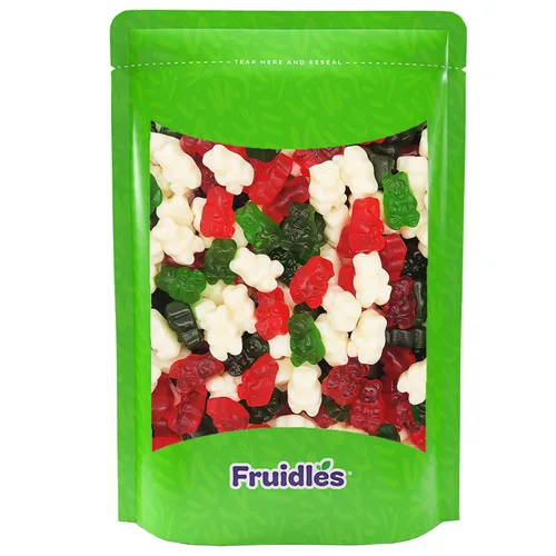 Miniatura 3 de Fruidles Caramelos de ositos de goma de Navidad, gominolas rojas, blancas y verdes, aperitivos divertidos y festivos, recuerdos de fiesta