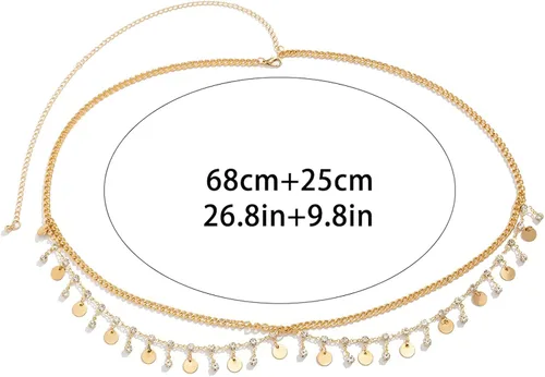 Miniatura 4 de Sexy estrellas colgante de diamantes de imitación cadena de cintura cinturón verano estrella borla cadena cuerpo cadena festival rave vientre collar