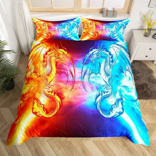 Miniatura 14 de Feelyou Juego de ropa de cama con patrón de sushi, funda de edredón de estilo japonés para niños, niñas, adolescentes, funda de edredón con temática