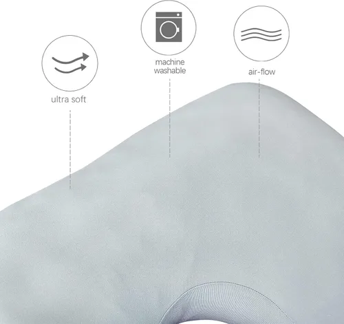 Miniatura 4 de Funda de almohada de embarazo en forma de U 100% algodón (solo funda de almohada), funda de repuesto súper suave que se adapta a la mayoría