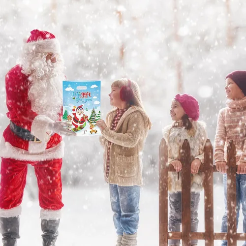 Miniatura 7 de 40 piezas de bolsas de regalo de Navidad con asas - Bolsas de golosinas de invierno para niños, geniales bolsas de caramelos de Santa Claus