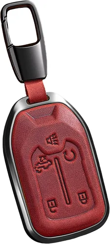 Miniatura 8 de PEICHI Funda para llavero de cuero para automóvil para 2019-2023 Silverado Suburban Tahoe Acadia Terrain Yukon Key Sierra 1500 2500HD 3500HD