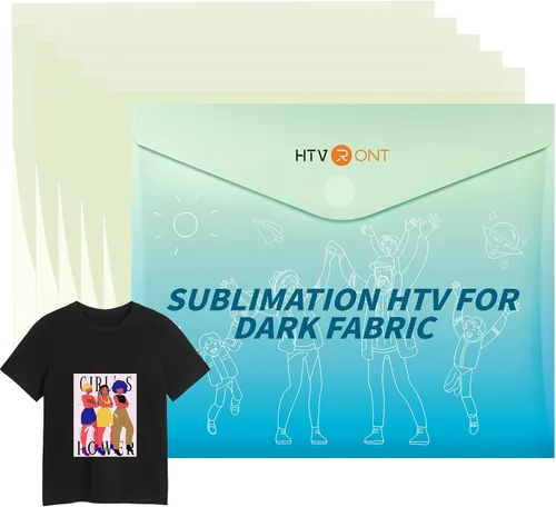 Miniatura 9 de HTVRONT HTV de Sublimación para Tela Oscura/Tela Clara - Paquete de 20 Vinilo de Sublimación Mate - Plantillas de Sublimación para Camisetas