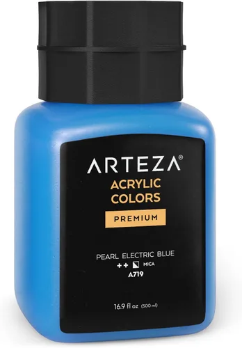 Miniatura 13 de ARTEZA Pintura acrílica, A100 amarillo limón, 33.8 onzas líquidas, tarro de 30.3 fl oz, opaco, de secado rápido, pinturas acrílicas para pintar A503