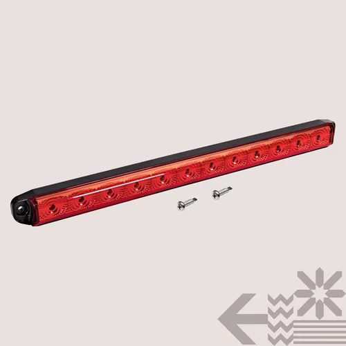 Miniatura 8 de True Mods - Tira de luces LED rojas de 16 pulgadas para remolque [freno + señal de giro secuencial] [DOT FMVSS 108 SAE S2I6U2PS] IP67 sumergible