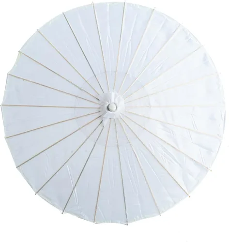 THY COLLECTIBLES Parasol chino japonés de 33 pulgadas para bodas fotografías disfraces cosplay decoración y otros eventos color sólido blanco