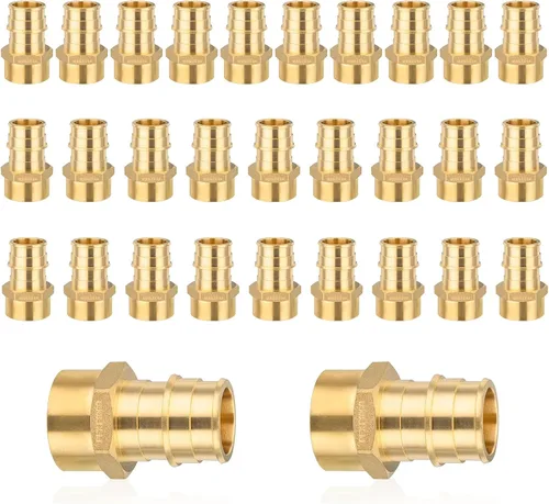 Miniatura 12 de PEX-A - Accesorios de expansión PEX-A, adaptador NPT roscado hembra PEX-A de 1/2 x 1/2 pulgadas, accesorios de tubería de expansión de latón