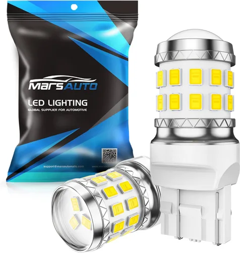 Miniatura 18 de Marsauto 194 Bombilla LED amarilla, 168 T10 2825 W5W 3525 Juego de chips brillante 9-36V Reemplazo de bombilla para luces de matrícula, luz