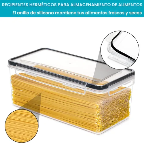 Miniatura 3 de Vtopmart Recipientes herméticos para almacenamiento de alimentos con tapas, juego de 8 unidades, 3.2 L, contenedor de plástico para organizador