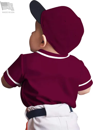 Miniatura 4 de Hat and Beyond camiseta de béisbol para hombre con botones hipster hip hop