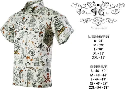 Miniatura 9 de Funny Guy Mugs Mens Hawaiian Print Button Down Short Sleeve Shirt