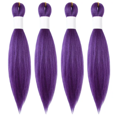 Miniatura 66 de Cabello trenzado preestirado de 10 pulgadas, 4 paquetes, extensiones de cabello corto para trenzas, cabello sintético preestirado #1 (negro azabache)