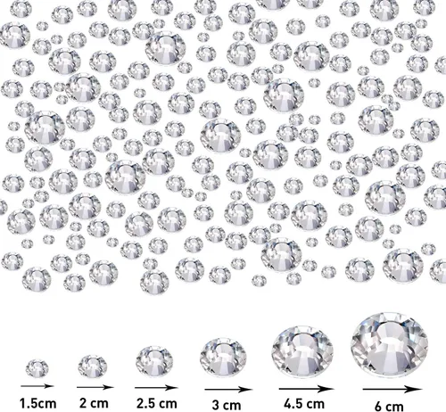 Miniatura 3 de 4000 unidades de diamantes de imitación termoadhesivos AB transparentes con parte trasera plana, diamantes de imitación de cristal redondos a granel