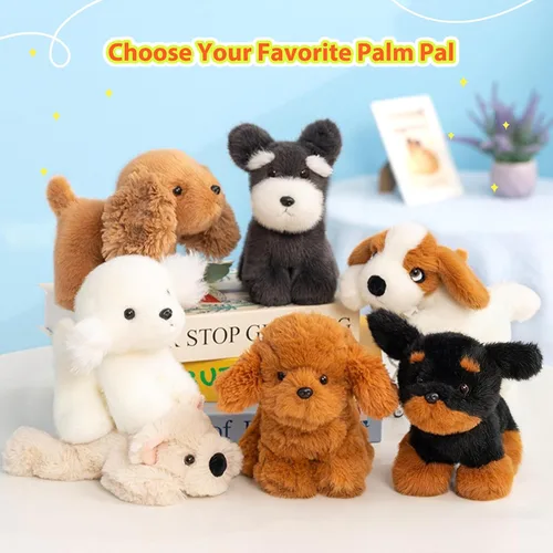 Miniatura 5 de PEACH CAT Basset Hound Perro Animal de Peluche Lindo Cachorro Peluches Juguetes de Peluche Pequeños Regalos para Niños Blanco