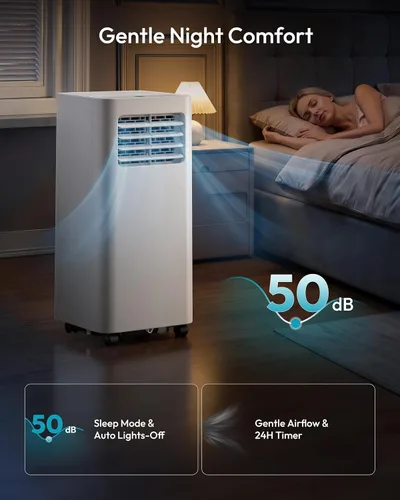 Miniatura 4 de EUHOMY Aire acondicionado portátil de 8000 Btu, 3 en 1, aire acondicionado portátil con modos de frío, seco, ventilador, aire acondicionado