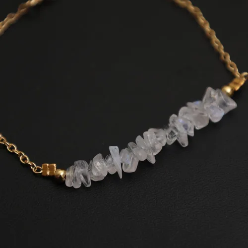 Miniatura 15 de Gempires Natural Chips Bar Bracelet, Energy Healing Crystals, Birthday, Gift for Her, Gemstone Jewelry 8 inch