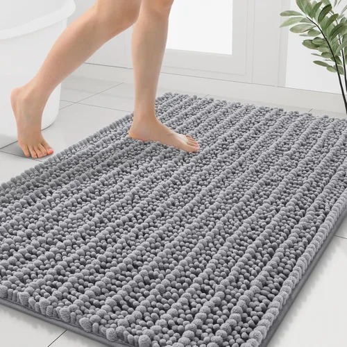 Miniatura 264 de Smiry Alfombras de Baño 24x16 pulgadas, Alfombras de Baño de Chenilla Extra Suaves y Absorbentes, Respaldo de Goma Antideslizante, Lavable a Máquina