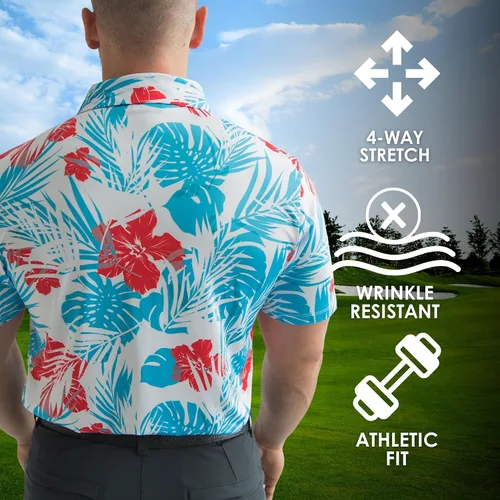 Miniatura 4 de YATTA GOLF - Camiseta polo de golf de alto rendimiento para hombre