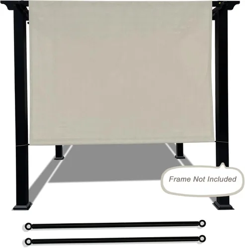 Alion Home Funda universal transpirable para pérgola – Toldo de repuesto para pérgola – Cubierta de parasol ajustable para exteriores con varillas