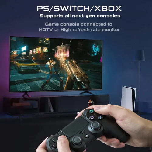 Miniatura 7 de Interruptor HDMI 2 en 1 salida 4K 120Hz, 4K 144Hz, 8K 60Hz, conmutador HDMI 2.1 2 en 1 salida, carcasa de aluminio, compatible con PS4/PS5, Xbox