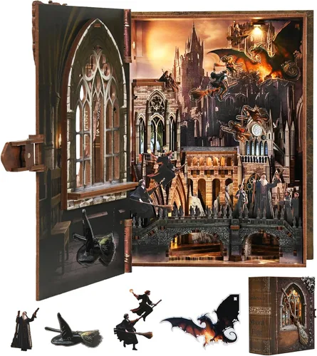 Miniatura 20 de MiniCity Kit de Rincón de Libros, Casa de Muñecas de Bricolaje Booknook, Kit en Miniatura para Estantería, Casas de Muñecas para Adultos