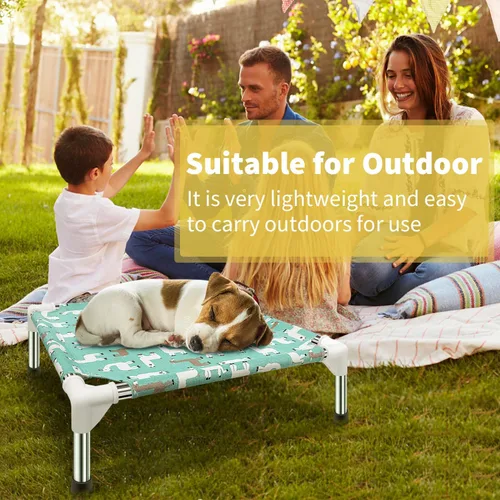 Miniatura 5 de Cama elevada para perros pequeños, uso en interiores y exteriores para mascotas pequeñas