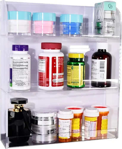 Miniatura 6 de AMT - Estantes acrílicos para esmalte de uñas para pared. Pantalla transparente de esmalte de uñas. Organizador de aceites esenciales. Capacidad