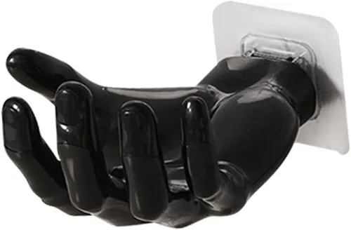 Miniatura 7 de KLKCMS Gancho para colgar en la pared, perchas, perchas, ropa, toalla, gancho en forma de mano para pasillos, chaquetas, color negro