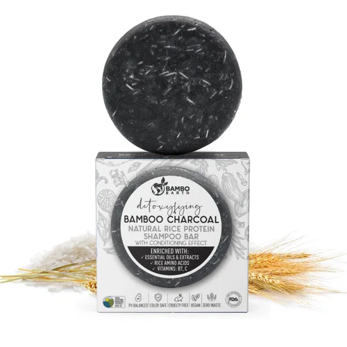 Barra de champú de agua de proteína de arroz sólido con jabón para el cabello con efecto acondicionador - Barras de champú para cabello con todos